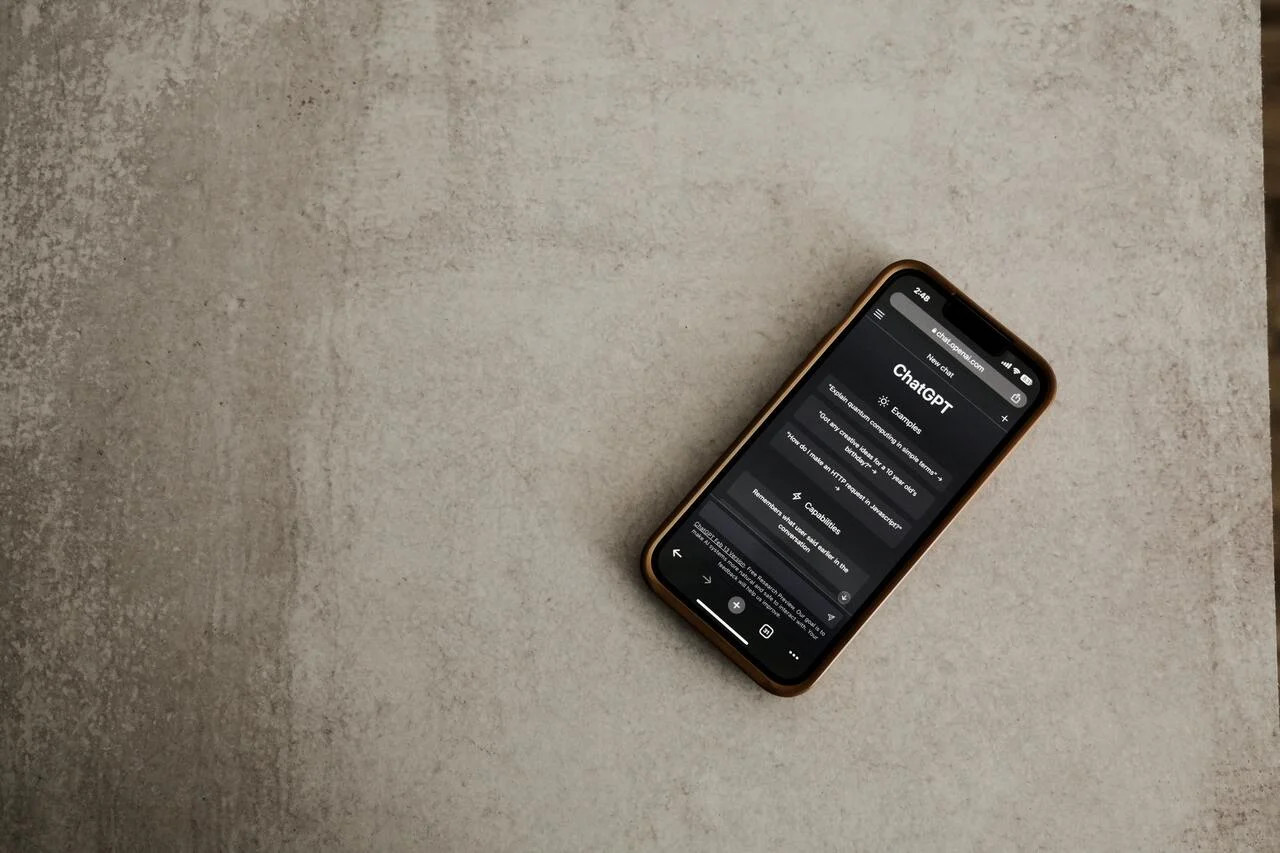 ChatGPT in einem Mobiltelefon