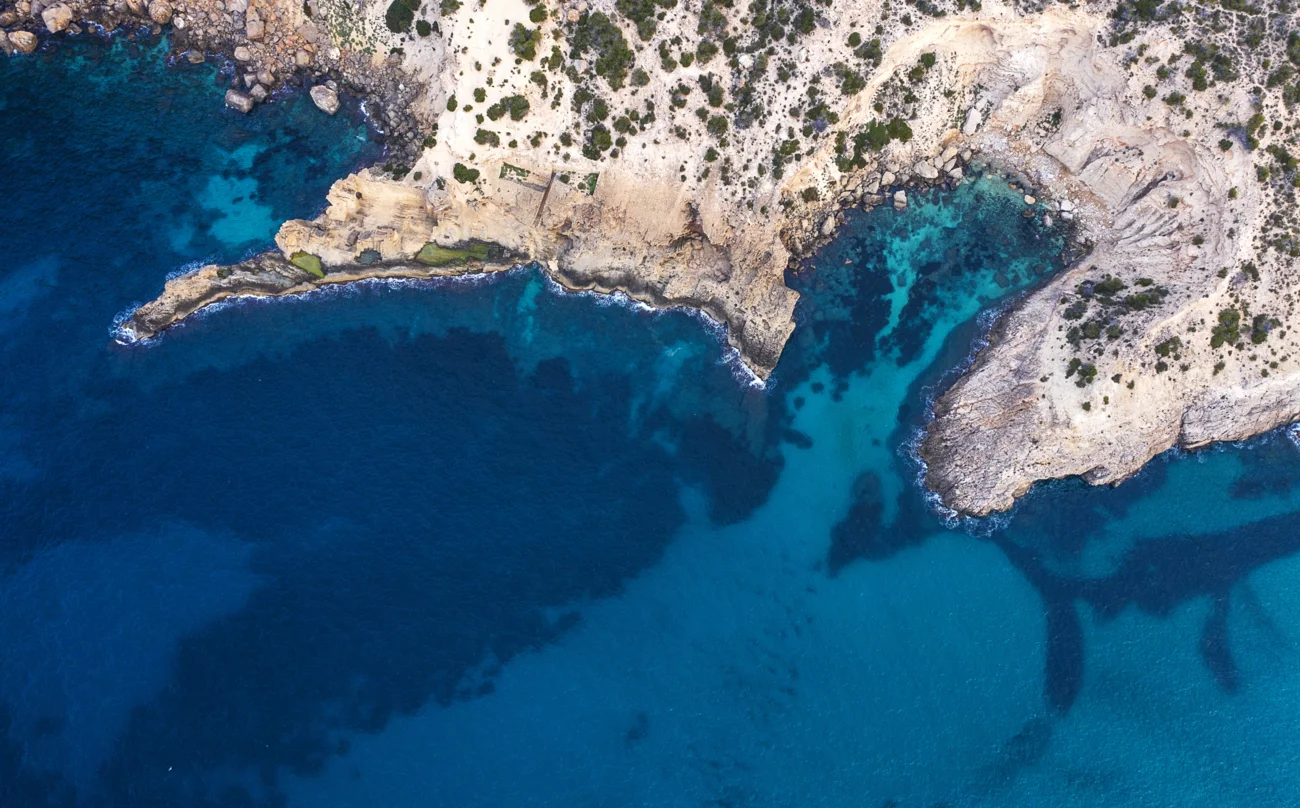Aerial view of Sa Pedrera de la Cala d'Hort